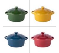 Set 4 Mini Cocotte ronde D9 cm