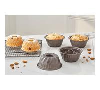 Set de 4 moules à mini kouglof acier revêtement antiadhérent 10 cm Mathon