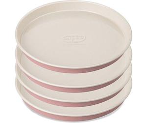 set de 4 moules ronds Ø 17 cm avec revêtement anti-adhésif pour gâteaux hauts