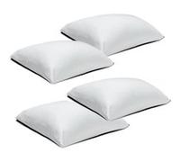 Set de 4 oreiller rectangulaire, coussin anti-acarien en tissu 100% microfibre/fibre coloris blanc - Longueur 60 x Profondeur 45 cm -JUANIO - Blanc G