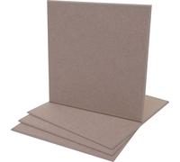 set de 4 panneaux muraux acoustiques HWC-L52, panneaux muraux acoustiques, insonorisant 1qm surface 50x50cm ~ brun clair