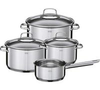 Set de 4 pièces de batterie de cuisine en acier inoxydable 18/10, compatible avec les plaques à induction et le lave-vaisselle