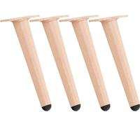 Set de 4 pieds de meubles en aluminium - résistant à la rouille - protection en plastique