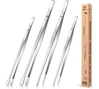 Set de 4 pinces à épiler en acier inoxydable Pincette de cuisine professionnelle Cuisiner Griller Fruits de mer