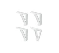 Metaltex Pinces à nappe 254508 – Lot de 4 en plastique blanc