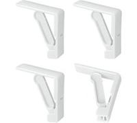 Metaltex Pinces à nappe 254508 – Lot de 4 en plastique blanc