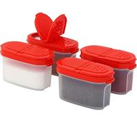 Set de 4 Pots à Épices, Organisateur à Épices, Jolies Boite à Épices Translucides, Ensemble de Flacons à Épices, Étanche, Bocaux avec Couvercles pour Épices et Aromates Sans BPA.