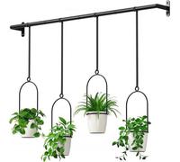 Set de 4 pots de fleurs suspendus avec pot de fleurs en mélamine - Parfait pour l'intérieur, l'extérieur et les balcons