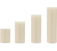 Set de 4 présentoirs à fleurs - Colonnes/podiums décoratifs - PVC - Autonome - Moderne - Mariage & Table à dessert - 40/60/80/100 cm - Blanc