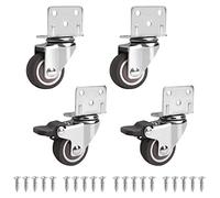Set de 4 Roulettes Pivotantes Pour Meubles dont 2 avec Frein 32mm Petites Roulettes de Meubles - Rotation à 360 Degrés, Capacité de Charge 60kg, Petites Roulettes Pivotantes pour Meubles, Berceaux