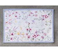 Set de 4 sets de table 100 % coton sans plastique, 33 x 48 cm, sets de table décoratifs lavables pour tables, mariages, fleurs d'été - printemps/été