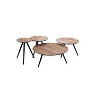 Set de 4 tables basses Bengal naturelles - - Marron - Bois