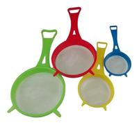 Set de 4 Tamis à Farine Thé Huile Sucre Passoire Maille Filtre Colorés
