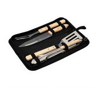 Set de 4 ustensiles pour barbecue avec sac de transport