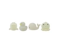 Set de 4 Veilleuses LED Animaux Marins - Éclairage RGB Changeant - Étanches IP67 - Jouets Flottants en Silicone pour Bain et Décoration