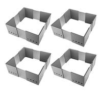 Set de 4 x SO-TECH® CuisioFlex Parois de Séparation Séparations pour Tiroirs Gris Aluminium/Blanc Translucide