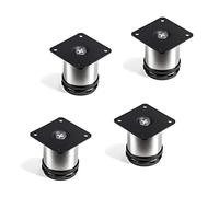 Set de 4 x So-Tech® Pied de Meuble Jim Ajustable Acier AFFINÉ Ø 50 mm Hauteur 60 mm Capacité de Levage très Haute