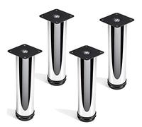 Set de 4 x So-Tech® Pied de Meuble Jim Ajustable Chromé Ø 50 mm Hauteur 200 mm Capacité de Levage très Haute grâce à