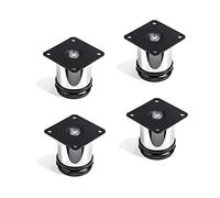 Set de 4 x So-Tech® Pied de Meuble Jim Ajustable Chromé Ø 50 mm Hauteur 60 mm Capacité de Levage très Haute grâce à