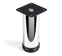 Set de 4 x So-Tech® Pied de Meuble Jimmy Chrome Ø 50 mm/Hauteur: 120 mm Pied en Acier INOX
