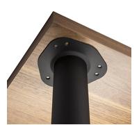 Set de 4 x SOTECH Pieds de Table / Hauteur 870 mm / Hauteur Réglable / Ø 60 mm / Noir / Capacité de Charge jusqu'à