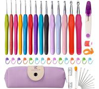 Set de 47 crochets RealPlus avec manches ergonomiques en caoutchouc et accessoires
