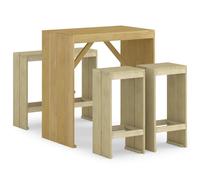 set de 5 bars de jardin en pin imprégné