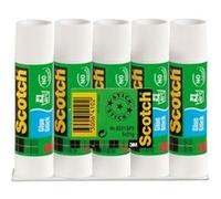 Scotch Bâtons de Colle Permanente - Lot de 5 sticks (21g) - Colle Blanche Sans Solvant pour Papier et Carton - pour l'École, la Maison et le Bureau