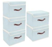Vendos85 Boîtes de rangement x5 - Bleu