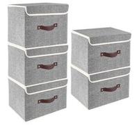 Vendos85 Set 5 boîtes de rangement - Gris foncé