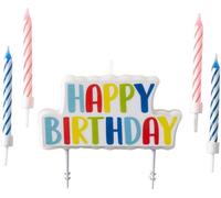 set de 5 Bougies décoration pour gateau anniversaire Multicolore pour anniversaire , célébrations pour décoration gateau enfant