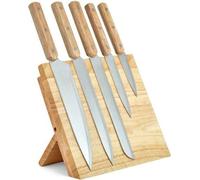 Set de 5 Couteaux LIVOO MEC136, 20 à 32,5 cm, Lame Acier Inoxydable, Support Magnétique