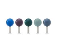 Set de 5 crochets muraux Dots Jodphur HxØ 9x5cm