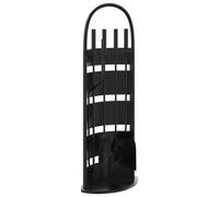 set de 5 outils pour cheminée 23x15x66 cm acier