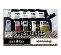 Set De 5 Sachets De Peinture Acrylique Abstract Sennelier Couleurs Métalliques