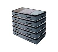 Vendos85 Lot de 5 sacs de rangement sous lit - Gris foncé