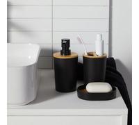 Access SDB, Lot de 6, en Plastique, Bambou, Ensemble Complet, Black