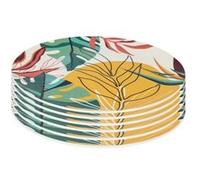 Set de 6 assiettes à dessert en plastique paradis exotique (Ø20cm) - ANTILLES - ALTOBUY Blanc G