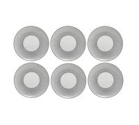 Set de 6 assiettes plates Lunis - D 27 cm - Noir