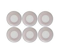 Set de 6 assiettes plates Lunis - D 27 cm - Rouge