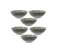 Set de 6 bols en céramique gris 80cl - GALET