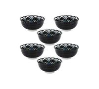 Set de 6 bols en porcelaine mandala bleu Ø12cm 22cl - MANDALA