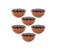 Set de 6 bols porcelaine Orange Mandala Ø12cm MANDALA
