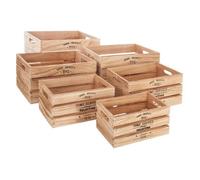 Set de 6 caisses ""Facto"" cagette bois - Atmosphera Créateur d'intérieur
