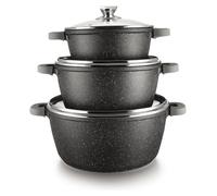 set de 6 casseroles avec couvercle ø36cm/ø40cm/ø44cm - convient à tous les types de cuisinières