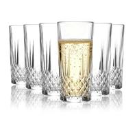 Set de 6 clair 330ml Highball verres pour jus d'eau et de cocktails lave-vaisselle sécuritaire élégant diamant coupe Design parfait pour la maison Restaurants Fêtes