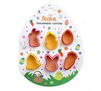 Set de 6 découpoirs Emporte pièces en plastique Pâques 4 cm Decora