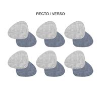 Set de 6 dessous de verre Fabrik galet gris bleu