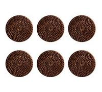 Set de 6 dessous de verre Saya en rotin 10 cm - - Marron - Rotin