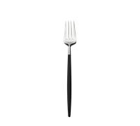 Set de 6 fourchettes à dessert Goa en acier inoxydable brossé & manche noir